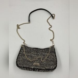 Kate Spade Black and Gold Tweed Crossbody Bag